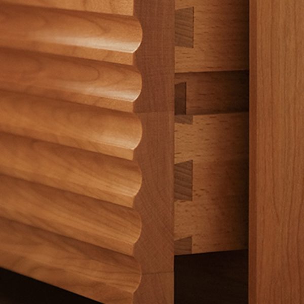 Contemporary Retro Solid Wood Cube Nightstand 3-Drawer For Bedroom - Image 19