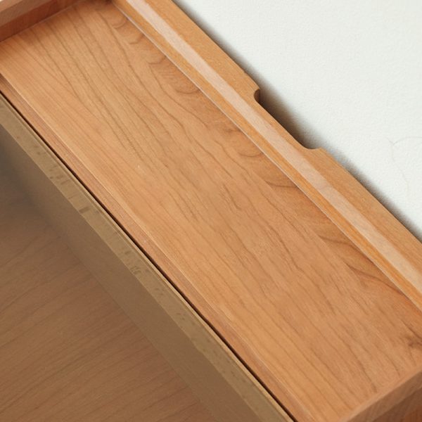 Contemporary Retro Solid Wood Cube Nightstand 3-Drawer For Bedroom - Image 9