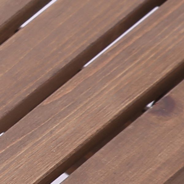 Traditional Rustic Solid Wood Slat Square Foldable End Table For Outdoor - Image 9
