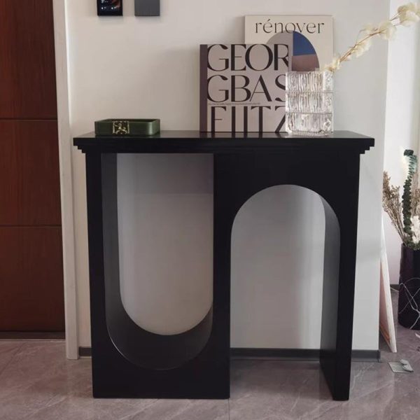 Traditional French MDF Double Arch Entrance Cabinet For Entryway - Image 8