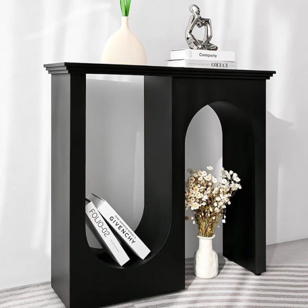 Traditional French MDF Double Arch Entrance Cabinet For Entryway - Image 3
