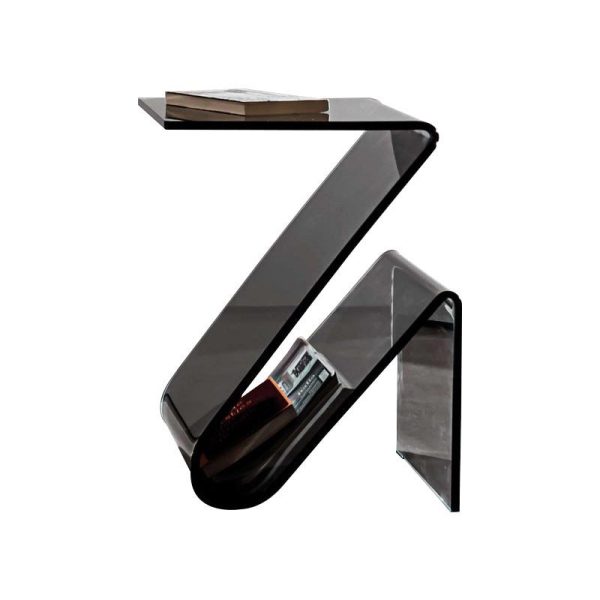 Contemporary Nordic Acrylic Z-Shaped End Table Storage Shelf For Living Room - Image 9