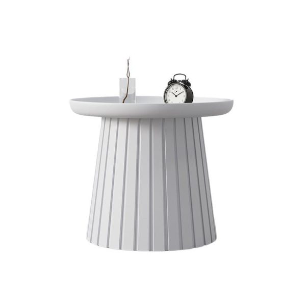 Contemporary Scandinavian Mushroom Shaped Plastic Round Pedestal Coffee Table For Living Room - Image 15