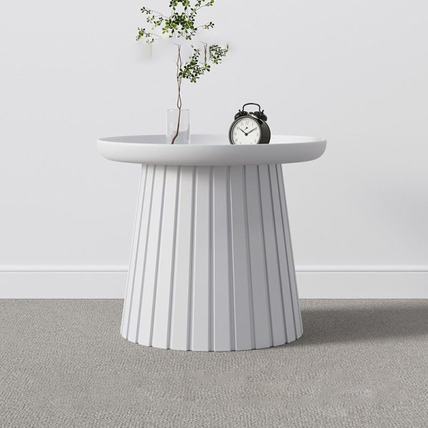 Contemporary Scandinavian Mushroom Shaped Plastic Round Pedestal Coffee Table For Living Room