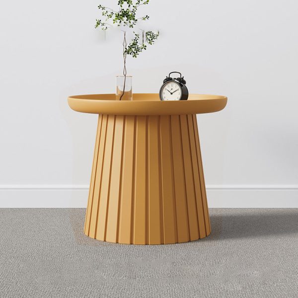 Contemporary Scandinavian Mushroom Shaped Plastic Round Pedestal Coffee Table For Living Room - Image 13