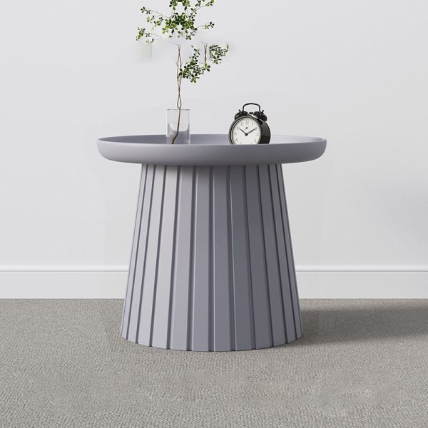 Contemporary Scandinavian Mushroom Shaped Plastic Round Pedestal Coffee Table For Living Room - Image 14