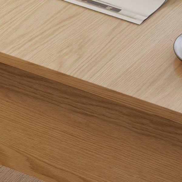 Traditional Japanese Square Solid Wood Ecological Board Top Extendable Coffee Table For Living Room - Image 6