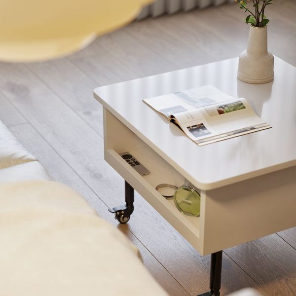 Traditional Japanese Square Solid Wood Ecological Board Top Extendable Coffee Table For Living Room - Image 10