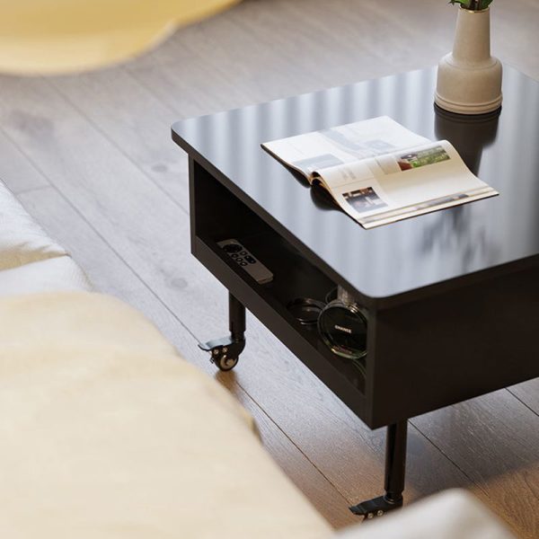 Traditional Japanese Square Solid Wood Ecological Board Top Extendable Coffee Table For Living Room - Image 11