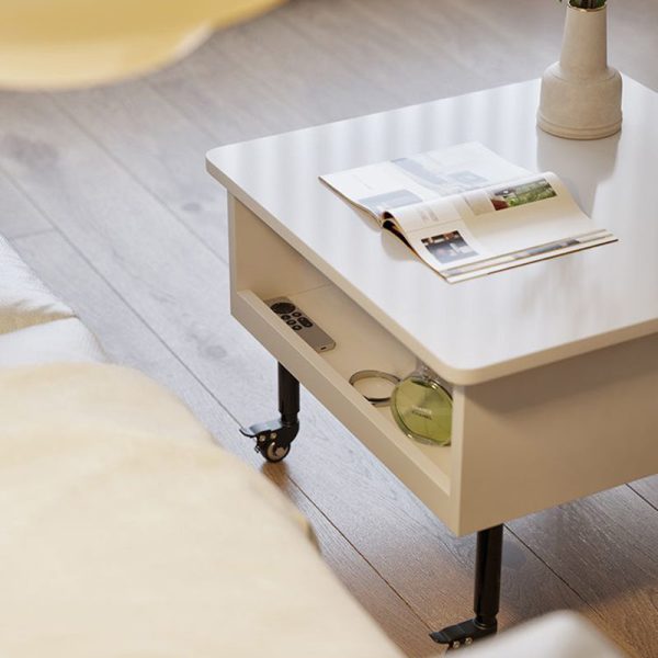 Traditional Japanese Square Solid Wood Ecological Board Top Extendable Coffee Table For Living Room - Image 12