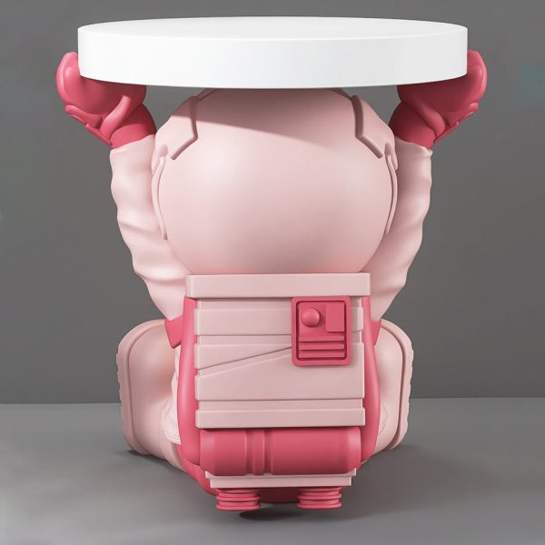 Contemporary Creative Fir Board Round Top Elephant Resin Base Side Table For Living Room - Image 33