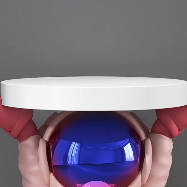 Contemporary Creative Fir Board Round Top Elephant Resin Base Side Table For Living Room - Image 34