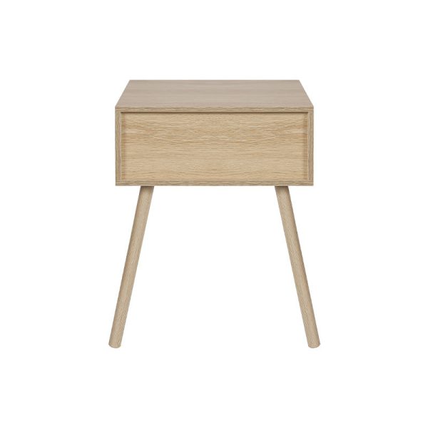 Contemporary Simplicity Rectangular Solid Wood Nightstand Drawer For Bedroom - Image 3