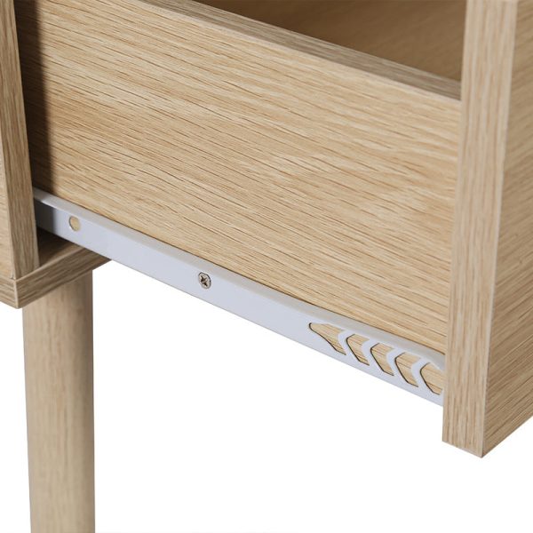 Contemporary Simplicity Rectangular Solid Wood Nightstand Drawer For Bedroom - Image 7