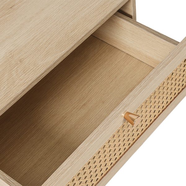 Contemporary Simplicity Rectangular Solid Wood Nightstand Drawer For Bedroom - Image 8