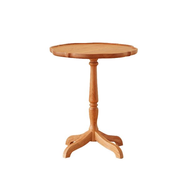 Traditional Japanese Cherry Wood Flower Shape Coffee Table For Living Room - Image 18