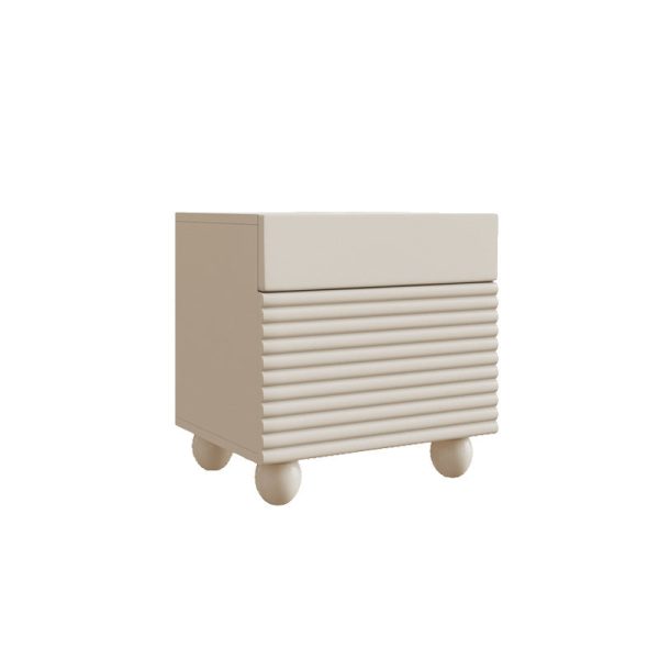 Contemporary Nordic Solid Wood Cube Nightstand 2-Drawer For Bedroom - Image 15