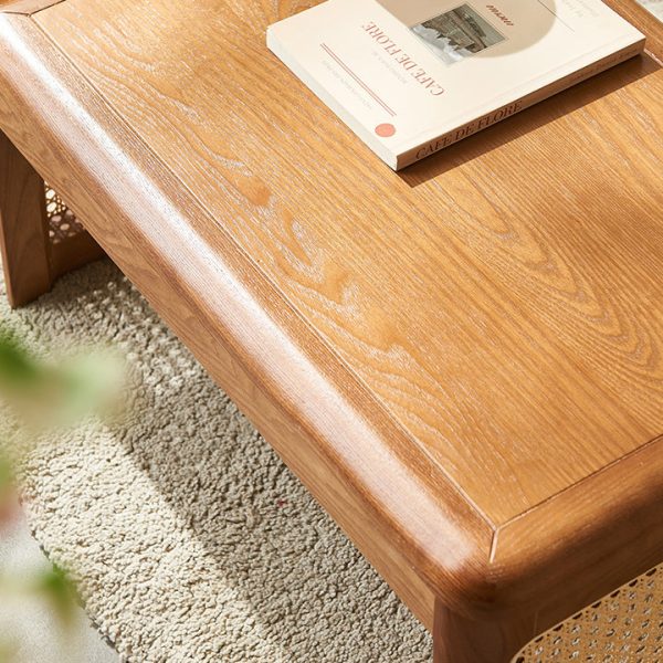 Traditional Japanese Tatami Braided Rope Solid Wood Frame Square Lounge Chair Backrest For Living Room - Image 7