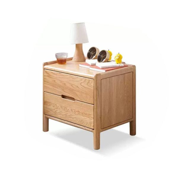 Traditional Vintage Rectangular Solid Wood Nightstand 3-Drawer For Bedroom - Image 13