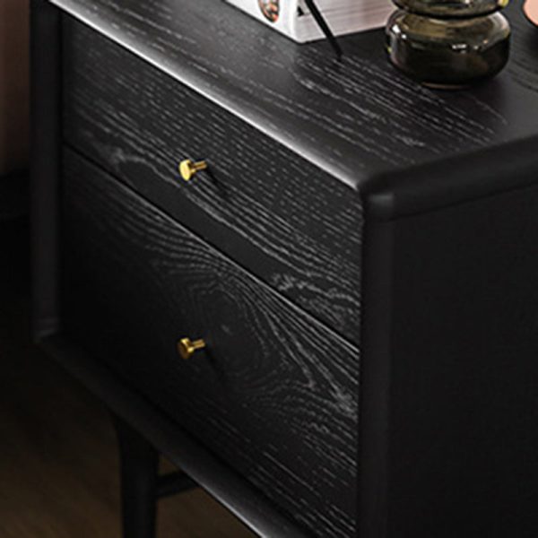 Contemporary Luxury Solid Wood Cube Nightstand 2-Drawer For Bedroom - Image 6