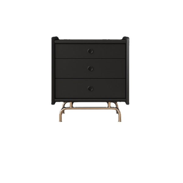 Modern Simplicity Cube Solid Wood Nightstand 3-Drawer For Bedroom - Image 10