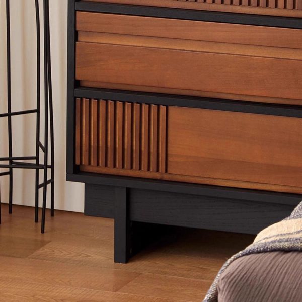 Traditional French Solid Wood Rectangular Narrow Console Table Storage Cabinet 3-Drawer For Entryway - Image 6