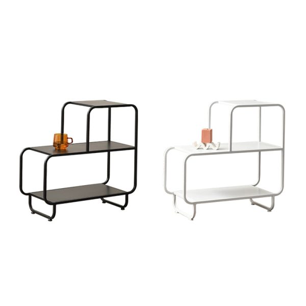 Contemporary Nordic Rectangular Iron Side Table 3-Tier Storage Shelves For Living Room - Image 14