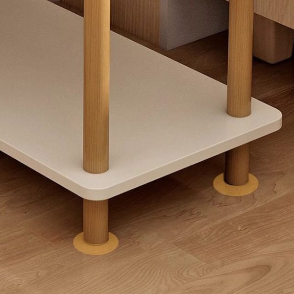 Modern Minimalist Rectangular Square Wooden Side Table 3-Tier For Living Room - Image 7