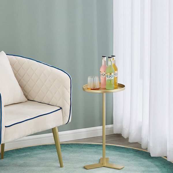 Contemporary Scandinavian Round Triangle Iron Side Table For Living Room - Image 13