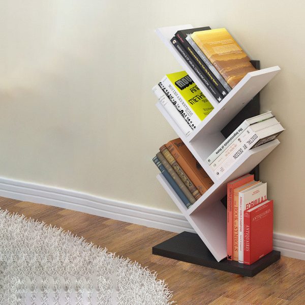 Contemporary Creative Tree Rectangle Wood Bookshelves 5/9 Tier For Home Office - Image 32