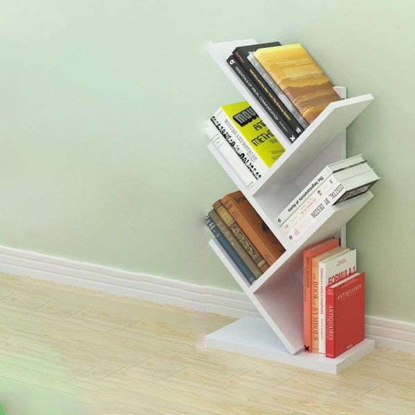 Contemporary Creative Tree Rectangle Wood Bookshelves 5/9 Tier For Home Office - Image 31