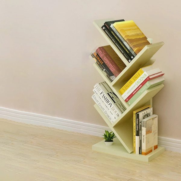 Contemporary Creative Tree Rectangle Wood Bookshelves 5/9 Tier For Home Office - Image 34