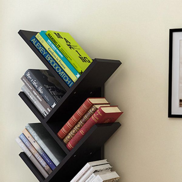 Contemporary Creative Tree Rectangle Wood Bookshelves 5/9 Tier For Home Office - Image 6