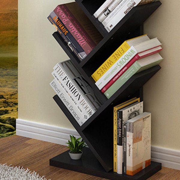 Contemporary Creative Tree Rectangle Wood Bookshelves 5/9 Tier For Home Office - Image 5