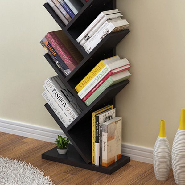 Contemporary Creative Tree Rectangle Wood Bookshelves 5/9 Tier For Home Office - Image 17
