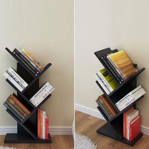 Contemporary Creative Tree Rectangle Wood Bookshelves 5/9 Tier For Home Office - Image 3