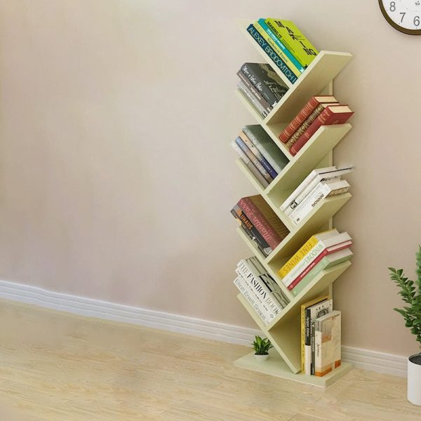 Contemporary Creative Tree Rectangle Wood Bookshelves 5/9 Tier For Home Office - Image 28