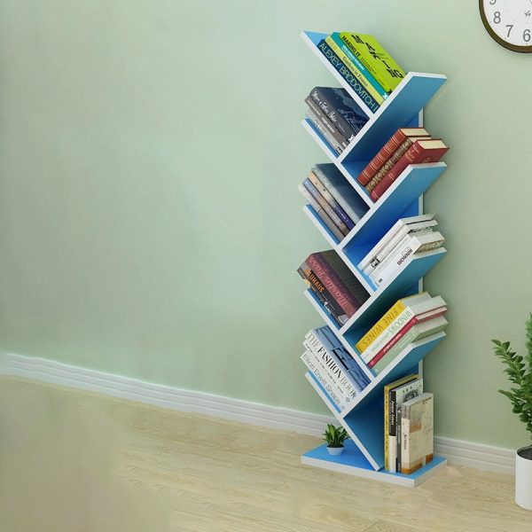 Contemporary Creative Tree Rectangle Wood Bookshelves 5/9 Tier For Home Office - Image 30