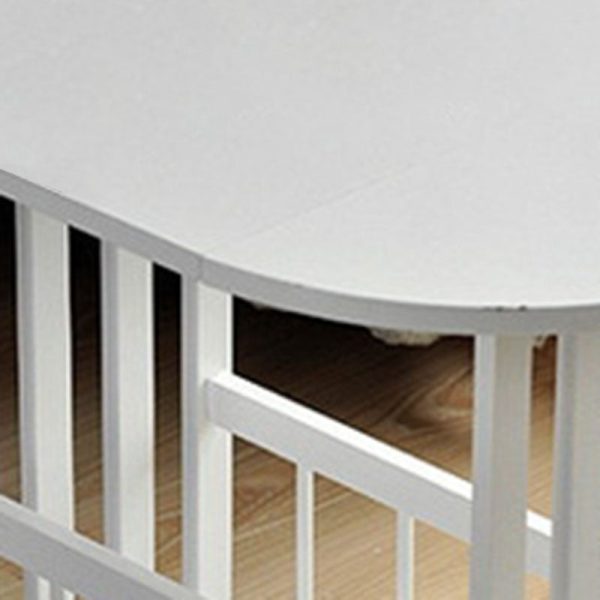 Modern Minimalist Collapsible Oval Rectangular Density Board Coffee Table 3-Tier For Living Room - Image 8