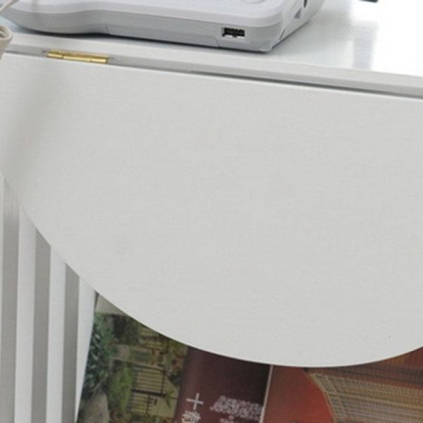 Modern Minimalist Collapsible Oval Rectangular Density Board Coffee Table 3-Tier For Living Room - Image 5