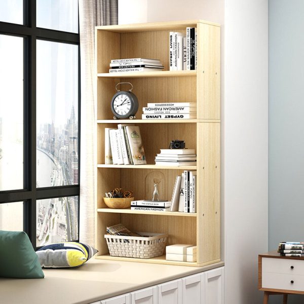 Modern Minimalist Rectangular Wood Bookshelves 2/3/4/5 Tier For Home Office - Image 23