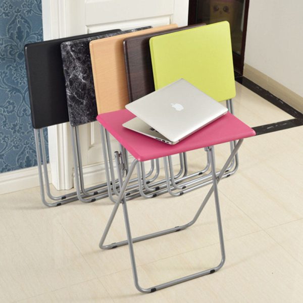 Modern Minimalist Foldable Rectangular Density Plate Steel Side Table For Living Room - Image 15