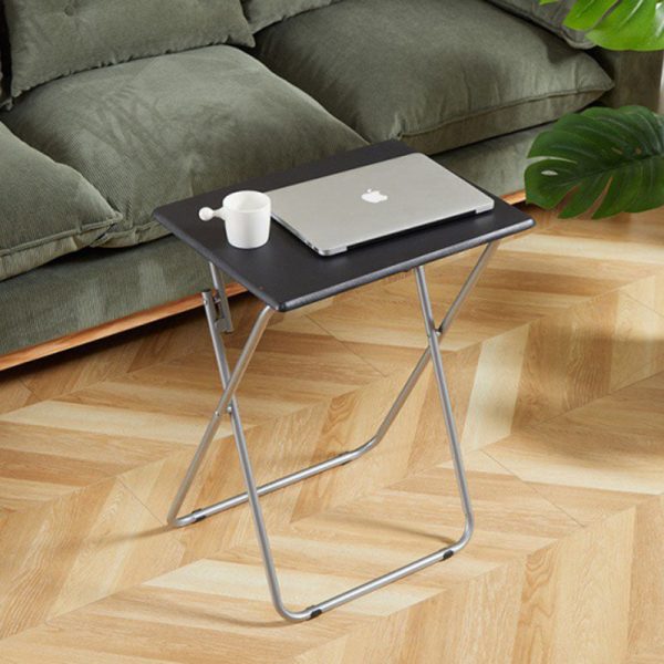 Modern Minimalist Foldable Rectangular Density Plate Steel Side Table For Living Room - Image 2