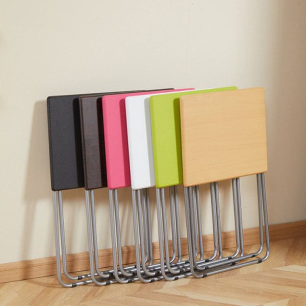 Modern Minimalist Foldable Rectangular Density Plate Steel Side Table For Living Room - Image 16
