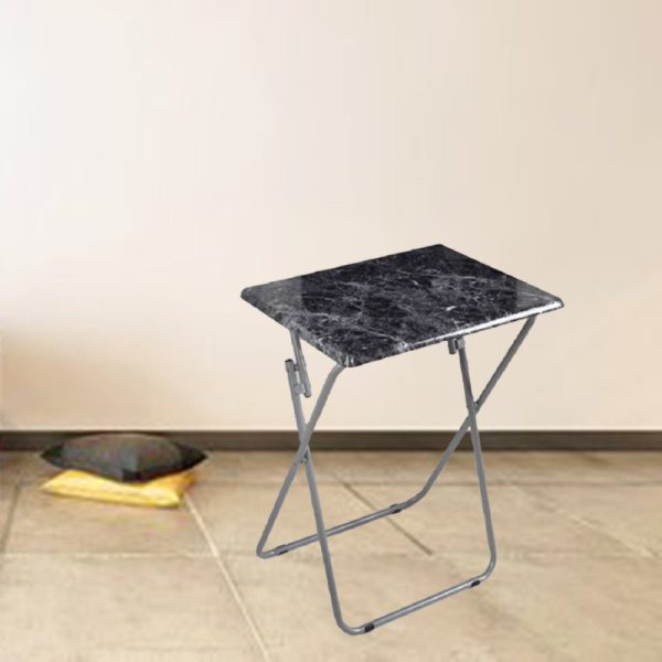 Modern Minimalist Foldable Rectangular Density Plate Steel Side Table For Living Room - Image 19