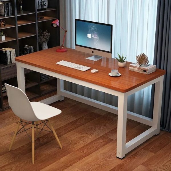 Modern Minimalist Rectangular Grain Plate Steel Desk For Home Office - Image 25