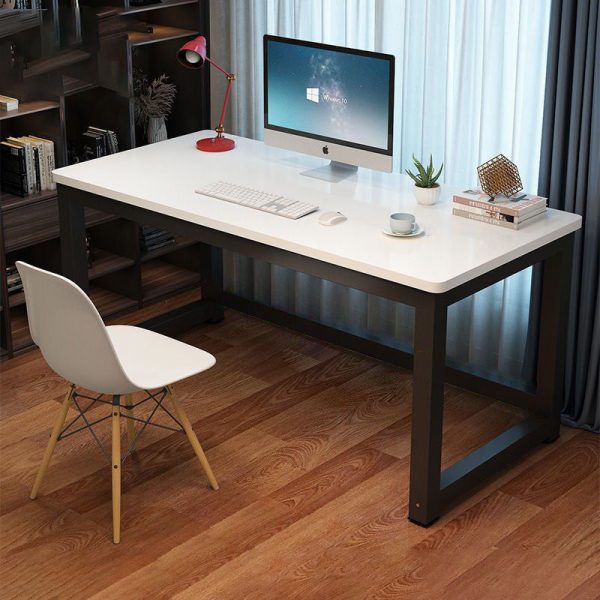 Modern Minimalist Rectangular Grain Plate Steel Desk For Home Office - Image 16
