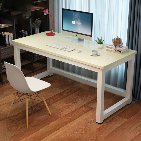 Modern Minimalist Rectangular Grain Plate Steel Desk For Home Office - Image 15