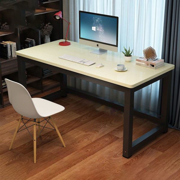 Modern Minimalist Rectangular Grain Plate Steel Desk For Home Office - Image 3
