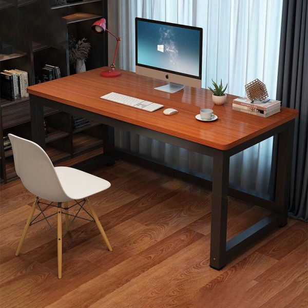 Modern Minimalist Rectangular Grain Plate Steel Desk For Home Office - Image 19